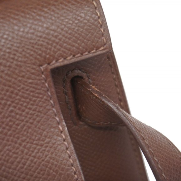 Hermes handbag Kelly 28 Cushvel cacao C stamp ladies - Picture 14 of 16